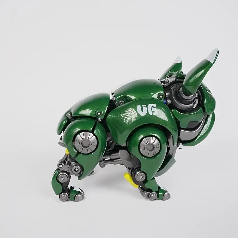 French Bulldog Mechanical Dog Figurine with Gears Moving Mechanism Futuristic Design with Expressive Eyes Poseable Limbs Premium Desktop Decor Collectible Gift for Men Birthday