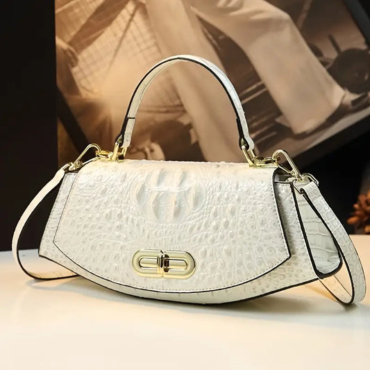 Women’s Vintage Crossbody Bag – Elegant PU Purse with Detachable Strap & Clasp Closure