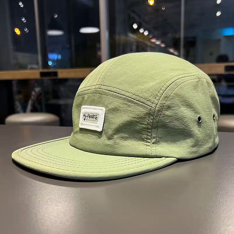 Unisex Retro Baseball Cap – 3D Letter 'C', Flat Brim, Adjustable Snapback, Lightweight & Breathable