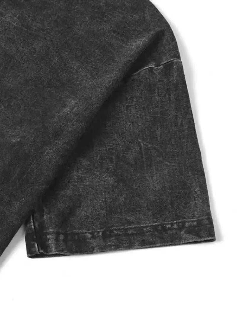 Men's Vintage Cotton T-Shirt Dog Graphic Print Loose Fit Short Sleeve Soft Breathable Summer Streetwear