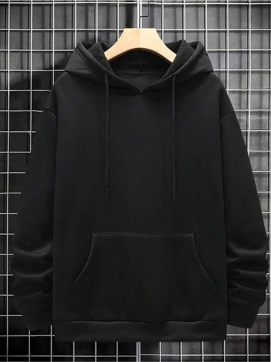 Men's Oversized Zip-Up Hoodie "BACKIN TIME" Print Cotton Blend Velvet Lined Streetwear Sweatshirt