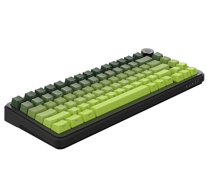 75% Wired/2.4GHz Wireless RGB Gasket Mechanical Keyboard with Volume Knob, South-Facing LED, Poron Foam, PBT Keycaps, Programmable Hot-Swap
