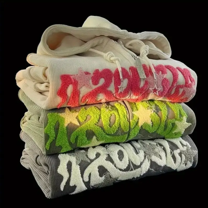 Unisex Zip-Up Hoodie with Loose Fit Lightweight Pullover Design for Gym Hiking Graduation Casual Wear