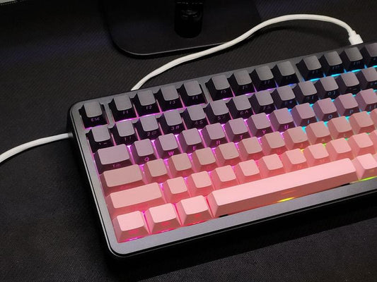 75% Wired/2.4GHz Wireless RGB Gasket Mechanical Keyboard with Volume Knob, South-Facing LED, Poron Foam, PBT Keycaps, Programmable Hot-Swap (Copy)