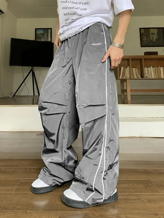 Men’s Sport Jogging Pants – Casual Loose Fit Polyester Trousers for Outdoor & Fitness Activities