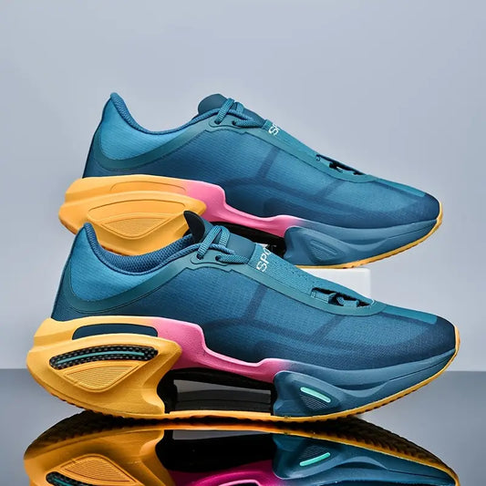 Unisex Gradient Running Shoes – Lightweight Breathable Sneakers with EVA Cushion & MD Sole