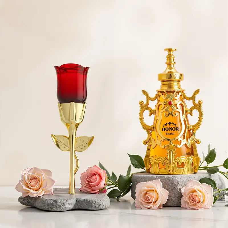 2pcs Ladies' Perfume Set, A Combination Of Rose Perfume And Middle Eastern Arabian Perfume, With The Scents Of Grapefruit, Rose, Mint And Amber