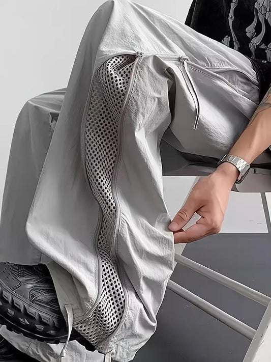 Men’s Quick-Dry Cargo Pants – Lightweight Loose Fit Trousers with Pockets for Summer Outdoor Wear