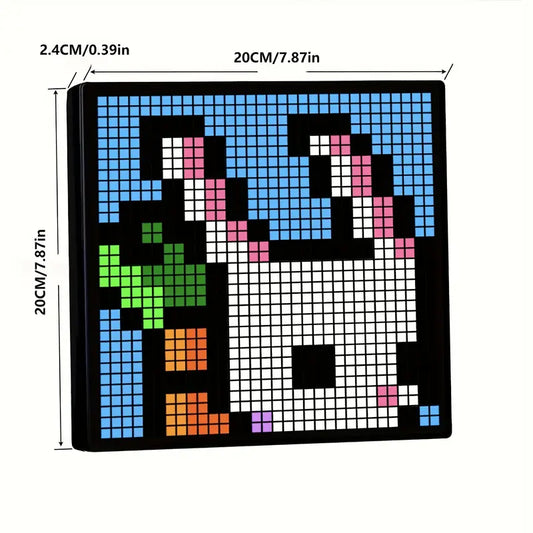 32×32 RGB LED Pixel Display – Programmable Smart Lamp with App Control, DIY Text & Animation for Gaming Setup, Room Decor & Gifts