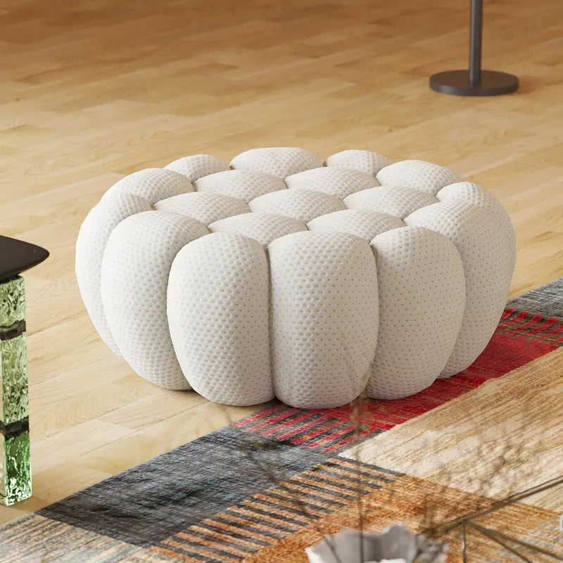 Modern Oversized Bean Bag Sofa with Ottoman – 3D Knitted Fabric, Football-Shaped Design, 700 lbs Capacity