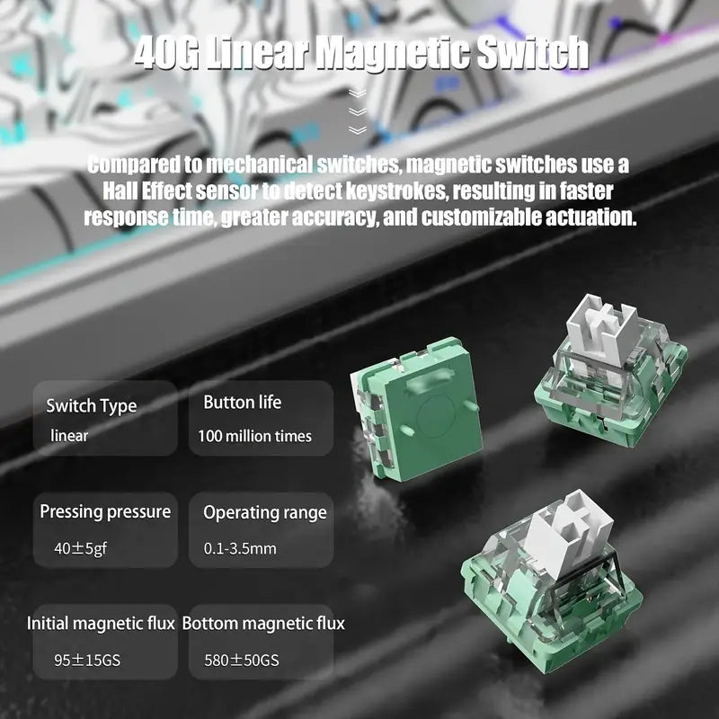 ATTACK SHARK X65PRO HE Magnetic Mechanical Gaming Keyboard – 65% Layout, RGB, 8KHz Polling Rate