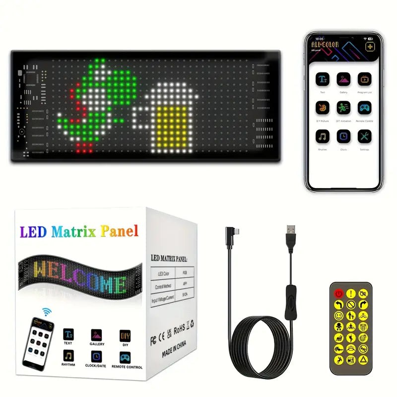 Flexible LED Screen – Multi-Color Dynamic Wall Display with Motion Tracking, App & Remote Control