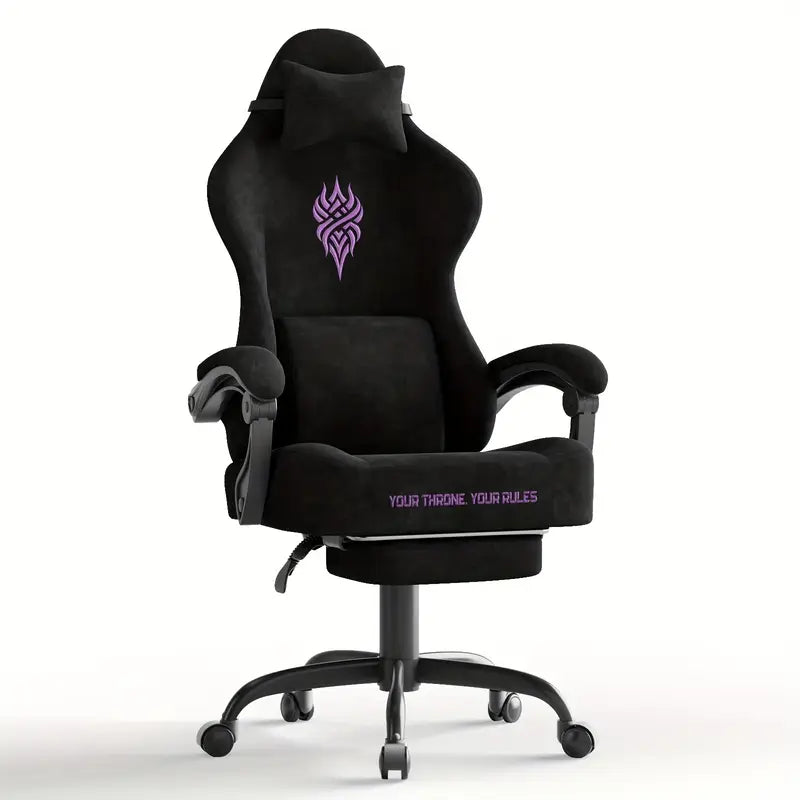 Beczeeb LW220+1 Ergonomic Gaming Chair – High-Back Racing Style with Adjustable Headrest, Footrest & Manual Recline