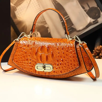 Women’s Vintage Crossbody Bag – Elegant PU Purse with Detachable Strap & Clasp Closure