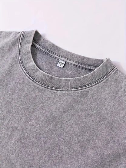 Men’s Washed Cotton Tank Top – Academic Style Vest with Pattern Print, Indoor & Outdoor Summer Wear