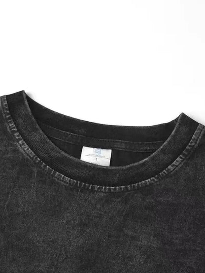 Men's Vintage Cotton T-Shirt Dog Graphic Print Loose Fit Short Sleeve Soft Breathable Summer Streetwear