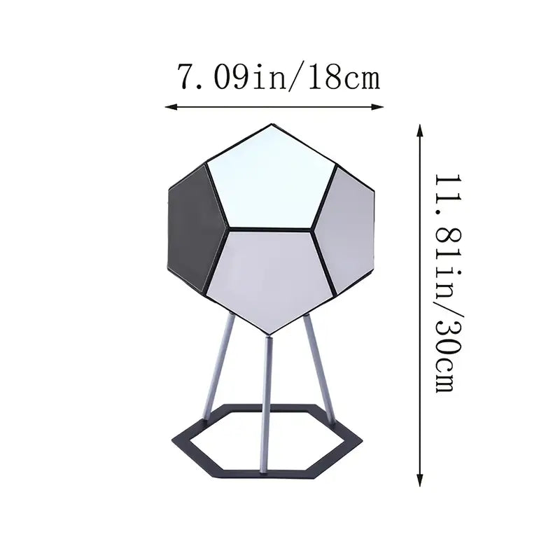 Infinite Dodecahedron RGBW Light – 3D Mirror Cube Lamp for Gaming Room, Desk Setup & Ambient Decor