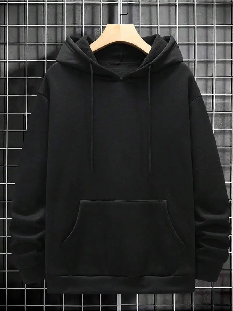 Men's Oversized Zip-Up Hoodie "BACKIN TIME" Print Cotton Blend Velvet Lined Streetwear Sweatshirt