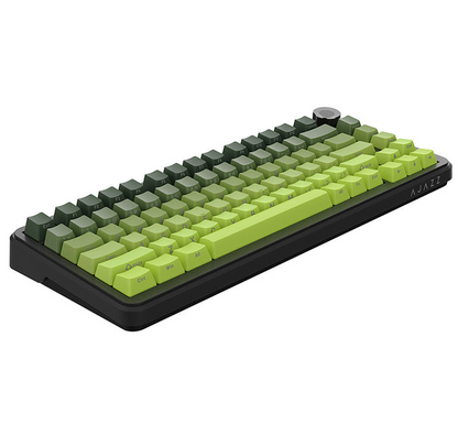 75% Wired/2.4GHz Wireless RGB Gasket Mechanical Keyboard with Volume Knob, South-Facing LED, Poron Foam, PBT Keycaps, Programmable Hot-Swap
