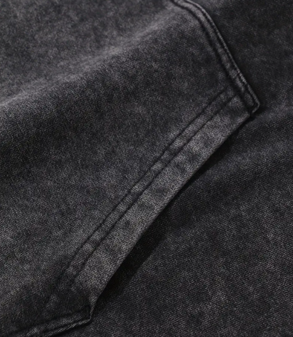 Men's Vintage Washed Hoodie Zombie Print Cotton Blend Long Sleeve Graphic Sweatshirt Fall Winter