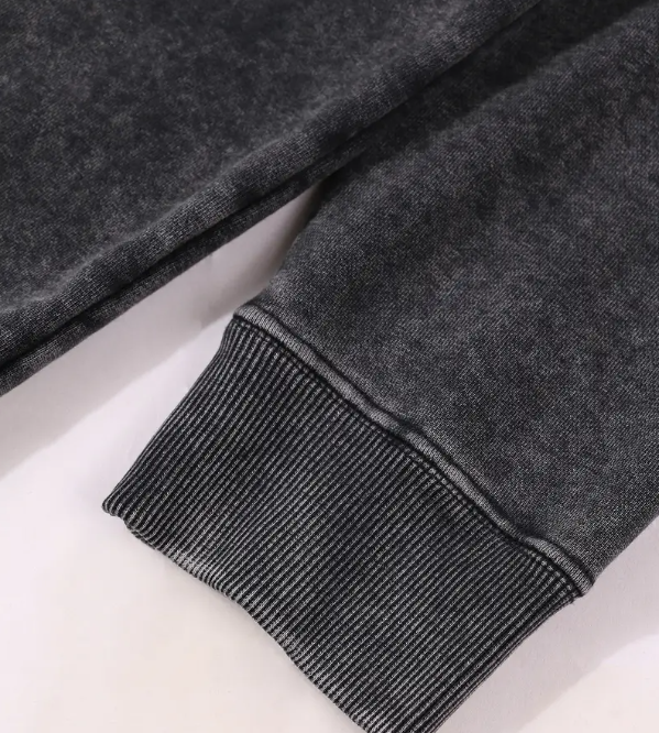 Men's Vintage Washed Hoodie Zombie Print Cotton Blend Long Sleeve Graphic Sweatshirt Fall Winter