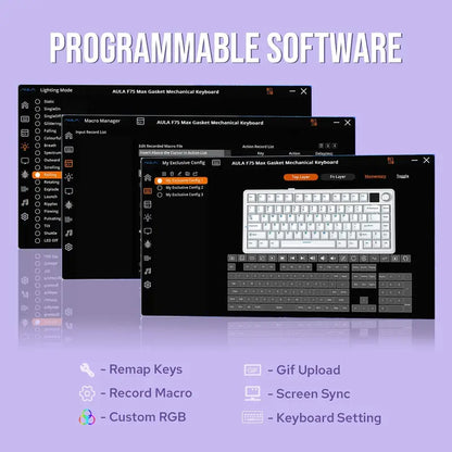 Mechanical Gaming Keyboard with TFT Screen and Rotary Knob, Gasket Mount, Hot-Swappable Pre-Lubed Linear Switches, RGB Backlit, Compact Gaming (Copy)