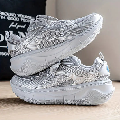 Men’s Thick Sole High-Top Casual Sneakers – Lightweight Streetwear for Jogging & Motorcycle Riding