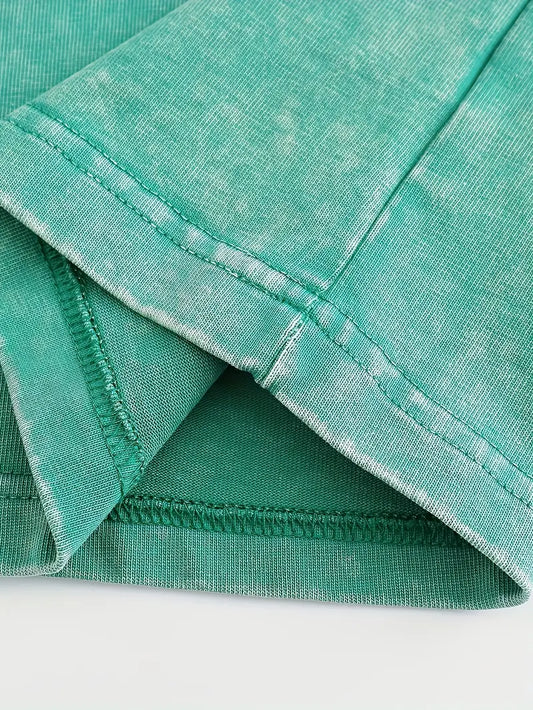 Men’s Retro Streetwear Set – Cotton T-Shirt & Shorts with Girl Print, Summer Casual Outfit