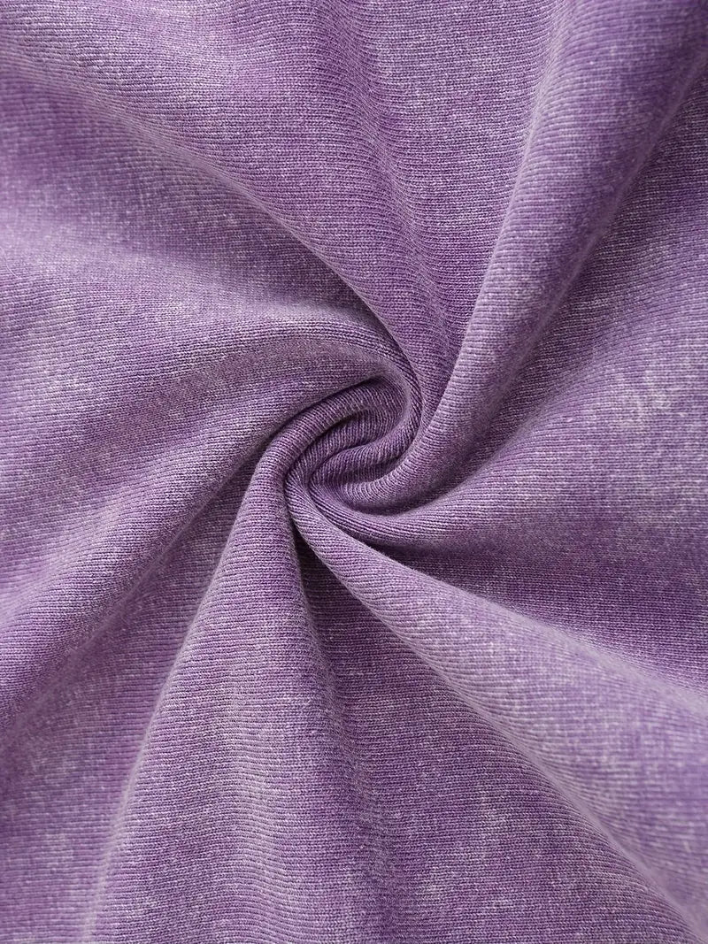 Men's Oversized Drop Shoulder T-Shirt Solid Color Acid Wash Cotton Loose Fit Short Sleeve Streetwear Tee