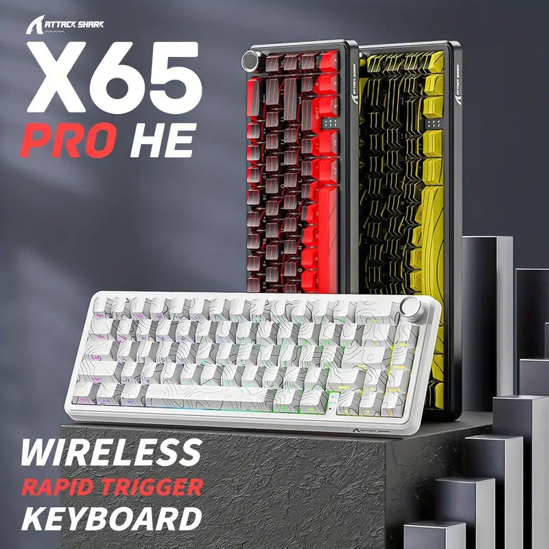 ATTACK SHARK X65PRO HE Magnetic Mechanical Gaming Keyboard – 65% Layout, RGB, 8KHz Polling Rate