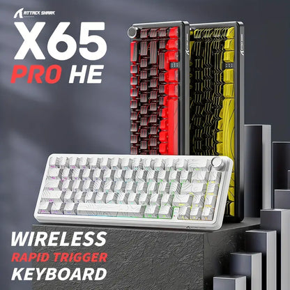ATTACK SHARK X65PRO HE Magnetic Mechanical Gaming Keyboard – 65% Layout, RGB, 8KHz Polling Rate