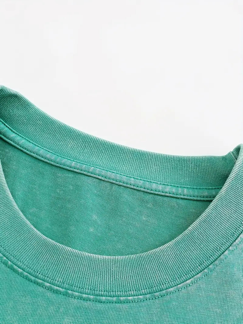 Men’s Retro Streetwear Set – Cotton T-Shirt & Shorts with Girl Print, Summer Casual Outfit