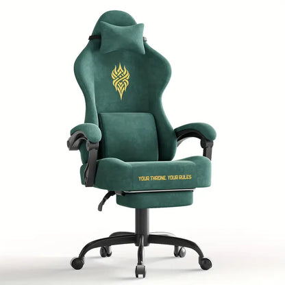 Beczeeb LW220+1 Ergonomic Gaming Chair – High-Back Racing Style with Adjustable Headrest, Footrest & Manual Recline