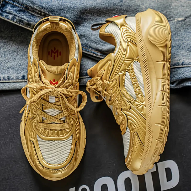 Men’s Thick Sole High-Top Casual Sneakers – Lightweight Streetwear for Jogging & Motorcycle Riding