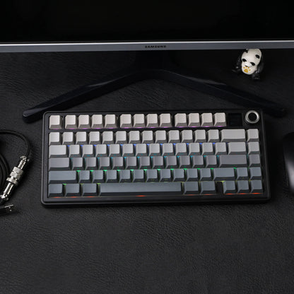 Mechanical Gaming Keyboard with TFT Screen and Rotary Knob, Gasket Mount, Hot-Swappable Pre-Lubed Linear Switches, RGB Backlit, Compact Gaming