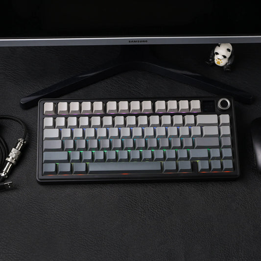 Mechanical Gaming Keyboard with TFT Screen and Rotary Knob, Gasket Mount, Hot-Swappable Pre-Lubed Linear Switches, RGB Backlit, Compact Gaming