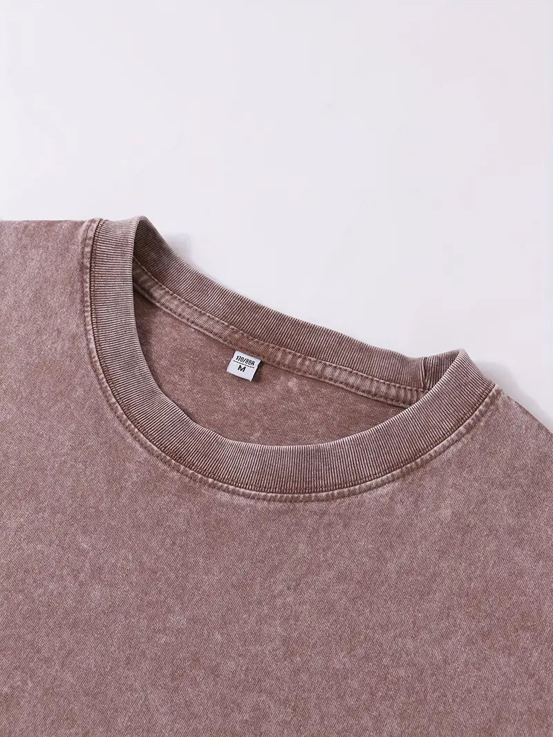 Men’s 230GSM Washed Sleeveless Muscle Tank – Human Body Line Art Print, Loose Fit Gym & Streetwear Vest