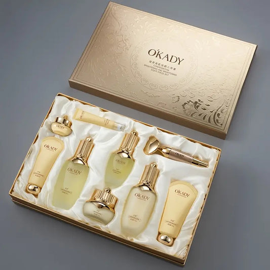 OKADY Ginseng Skincare Set – 9-Piece Alcohol-Free Facial Care Kit with Quick Absorption, Hypoallergenic Formula for All Skin Types