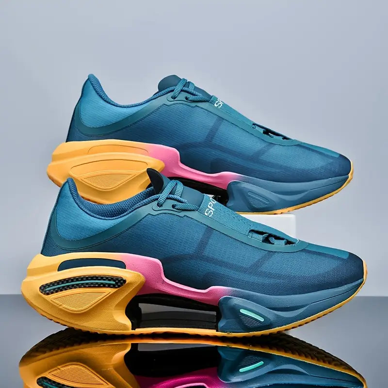 Unisex Gradient Running Shoes – Lightweight Breathable Sneakers with EVA Cushion & MD Sole