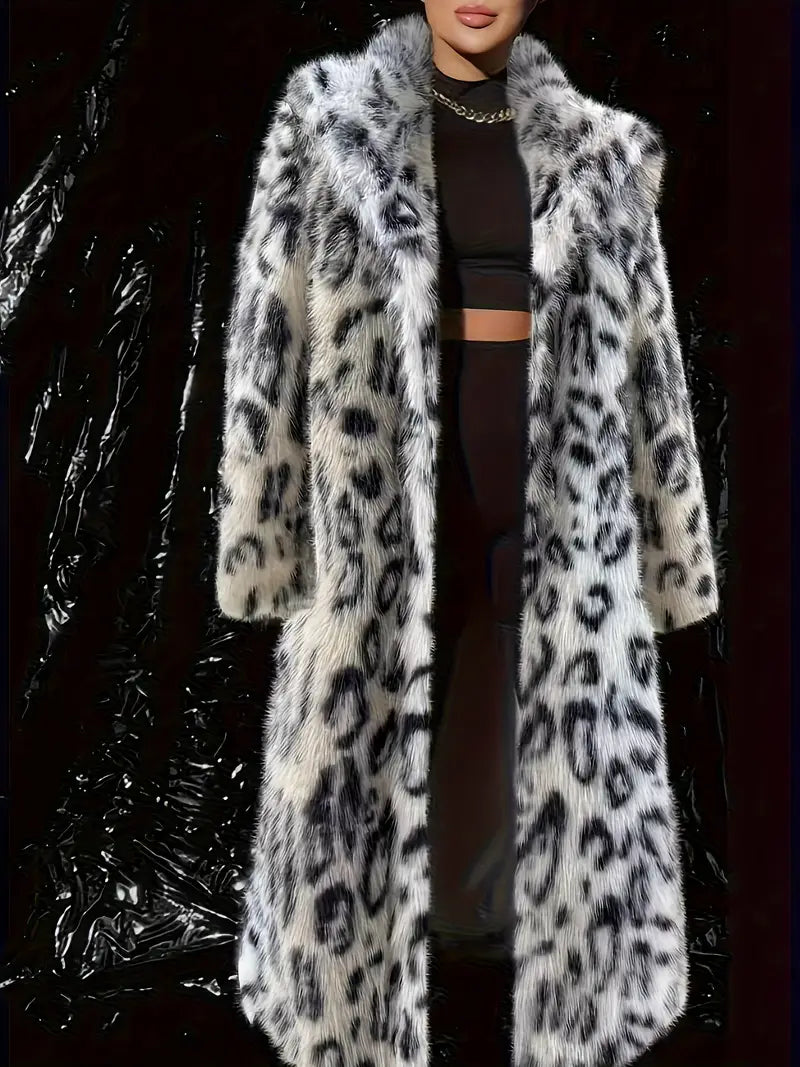 Women's Faux Fur Coat with Hood Full-Zip Closure Soft Plush Lining Casual Winter Jacket Unisex Design