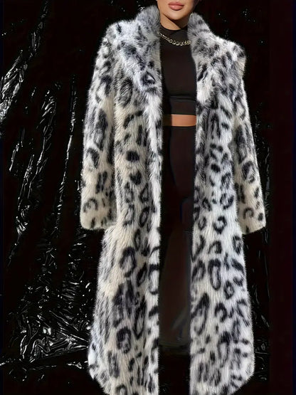 Women's Faux Fur Coat with Hood Full-Zip Closure Soft Plush Lining Casual Winter Jacket Unisex Design