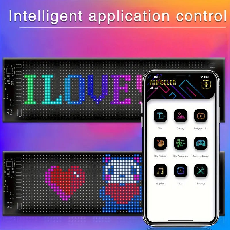Flexible LED Screen – Multi-Color Dynamic Wall Display with Motion Tracking, App & Remote Control