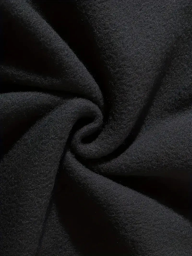 Women's Print Fleece-Lined Hooded Jacket Black with Pink Graphic Zip-Up Front Drawstring Hood Side Pockets