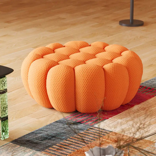 Modern Oversized Bean Bag Sofa with Ottoman – 3D Knitted Fabric, Football-Shaped Design, 700 lbs Capacity