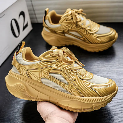 Men’s Thick Sole High-Top Casual Sneakers – Lightweight Streetwear for Jogging & Motorcycle Riding