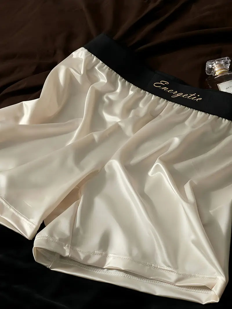 4pcs Men's Soft Boxer Briefs – Light Luxury Flat Corner Underwear, Breathable Comfort Fit