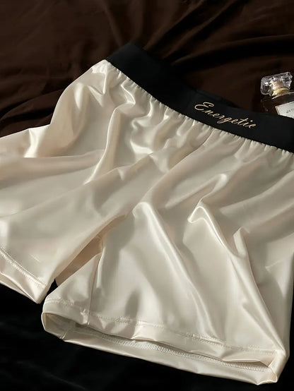 4pcs Men's Soft Boxer Briefs – Light Luxury Flat Corner Underwear, Breathable Comfort Fit