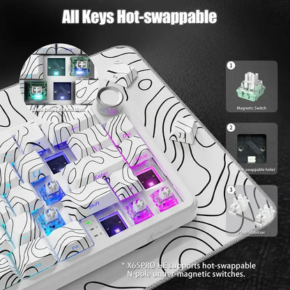 ATTACK SHARK X65PRO HE Magnetic Mechanical Gaming Keyboard – 65% Layout, RGB, 8KHz Polling Rate