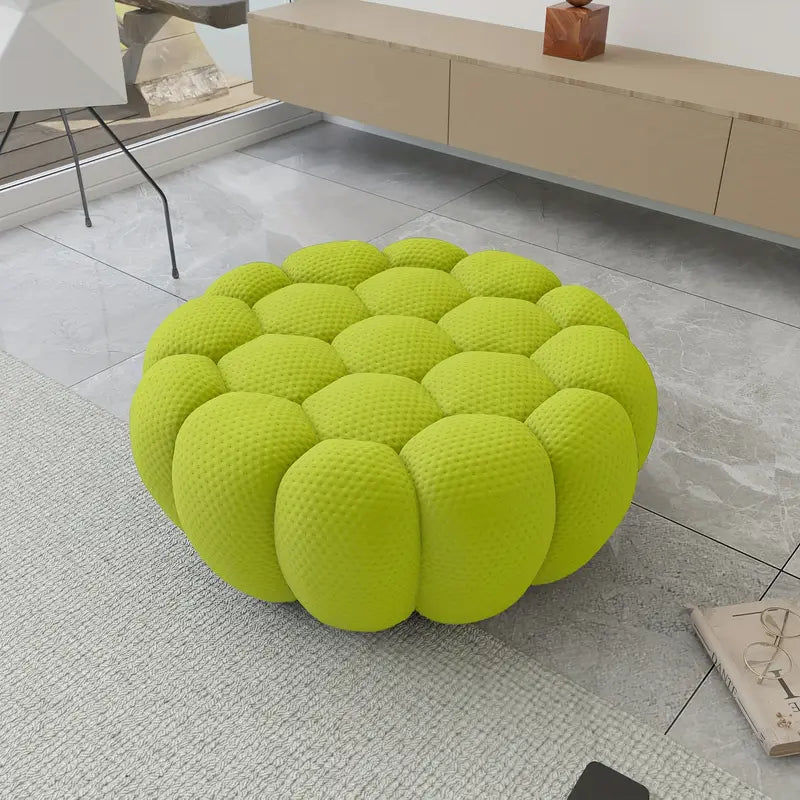 Modern Oversized Bean Bag Sofa with Ottoman – 3D Knitted Fabric, Football-Shaped Design, 700 lbs Capacity