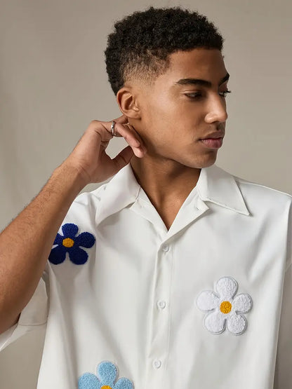 Men's Black Casual Shirt Lightweight Non-Stretch Woven Button-Up with Classic Collar for Office & Daily Wear